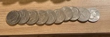 1970s Eisenhower Dollar Coins, Circulated, Lot of 10