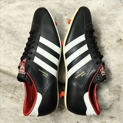 Vintage 1979 Adidas Franz Beckenbauer Fußballschuhe 7,5 schwarz Leder klassisch