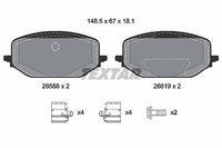 Textar Bremsbelagsatz, Scheibenbremse Vorderachse U.A. FüR CitroËN, Ds, Fiat