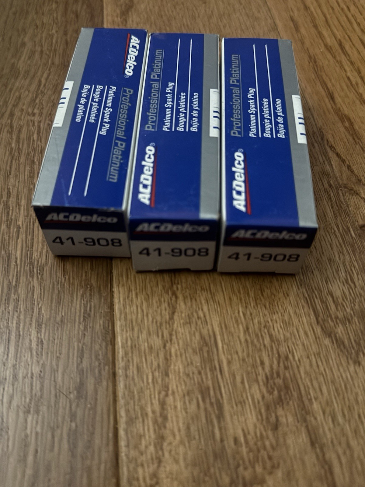 3 New AC DELCO Platinum Spark Plugs 41-908