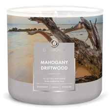 Goose Creek 3 Wick Mahogany Driftwood Scented Jar Candle, 14.5oz.