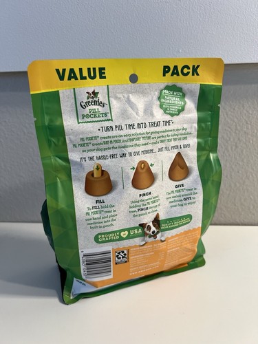 Greenies Pill Pockets Chicken Flavor for Dogs 15.8oz 60ct Capsules 9/29 - Picture 2 of 3