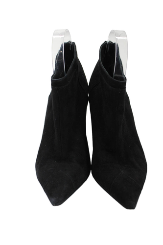 Narciso Rodriguez Mujer Gamuza Punta Cuña Botines Negros Talla 8.5 - Imagen 2 de 6
