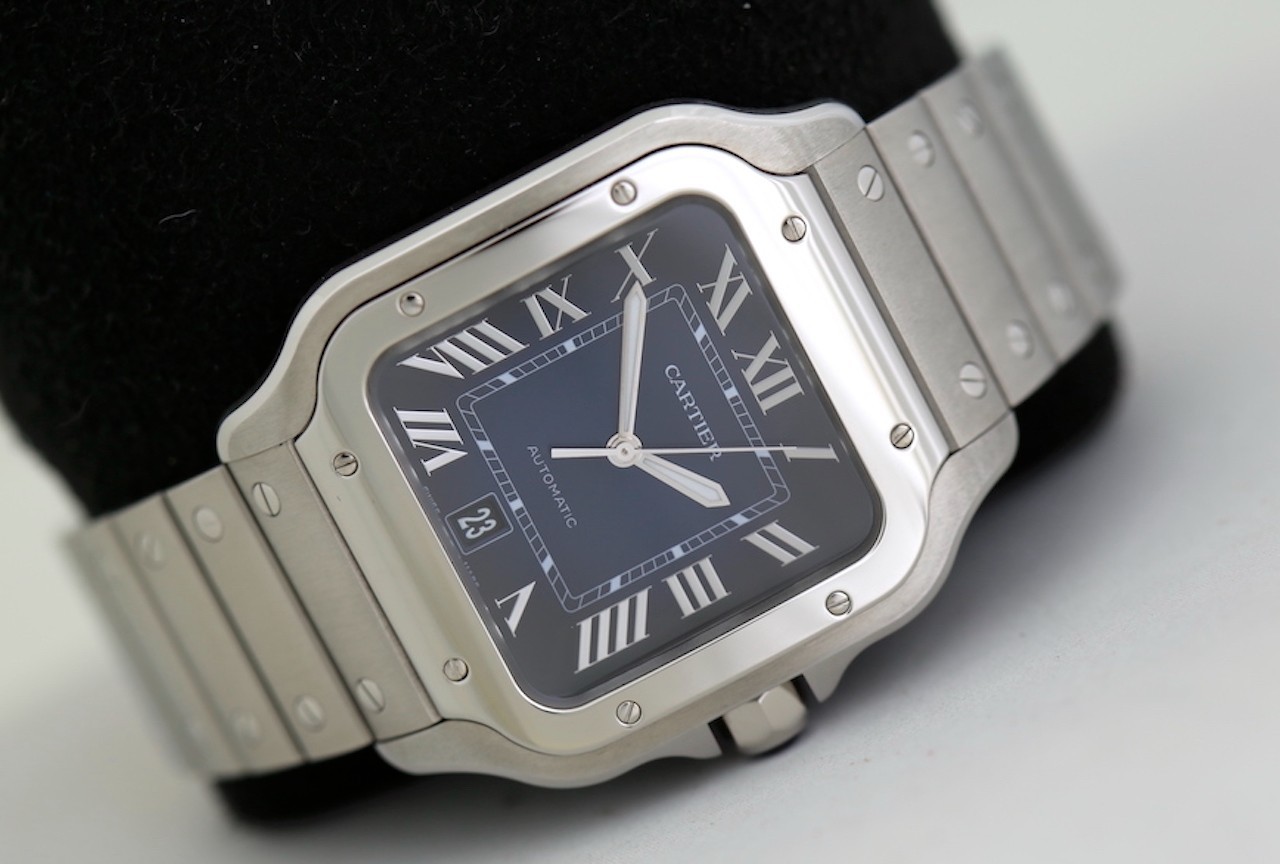 Cartier Santos WSSA0030 - 40mm Stainless Steel Blue Dial Automatic Watch