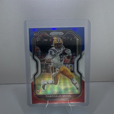 Panini 2020 Prizm Thaddeus Moss Rookie #386 Washington Football Team Card. rookie card picture