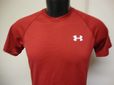 Under Armour Men's Tech Short Sleeve T-Shirt 1228539 Red Loose HeatGear Small