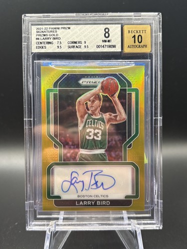 2021-22 Panini Prizm Larry Bird Gold Auto 3/10 BGS 8/10 📈