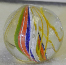 20376m Nice Colorful German Handmade Swirl Marble .64 Inches Near Mint