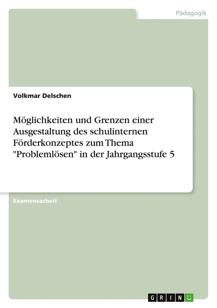 MöGlichkeiten Und Grenzen Einer Ausgestaltung Des Schulinternen...-image