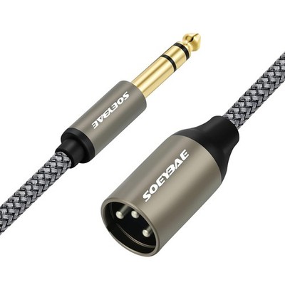 25 Fuß 6,35 mm Klinke TRS auf XLR-Stecker Audiokabel symmetrisch geschirmt Mikrofon Mischkabel