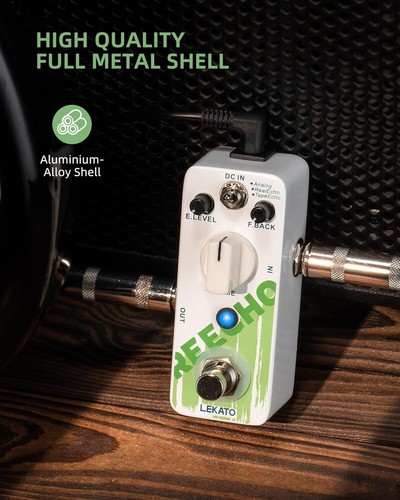 LEKATO Mini Delay Pedal Electric Guitar Pedal 3 Delay Mode True Bypass DC 9V - Picture 5 of 8