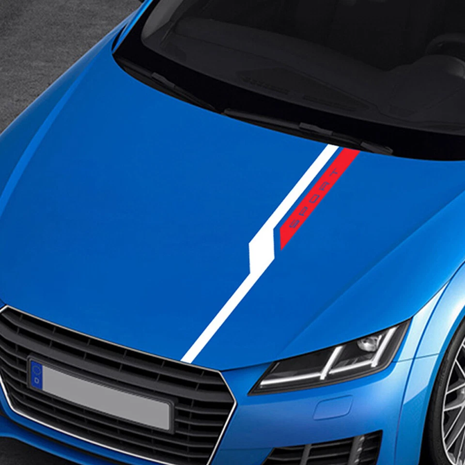 Racing Bonnet Hood Stripes Decal Vinyl Stickers for Car SUV Truck Universal Fit - Image 2 of 4