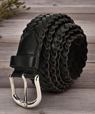 Mens Black Leather Dress Belt | UK