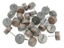 Furniture Glide 40pcs Nail-in Nylon Chair Slider 28mm 1.1" Brown Thickened