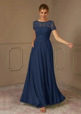 Elegant Mother of the Bride Dress Sequins Appliques Chiffon Formal Banquet Gowns