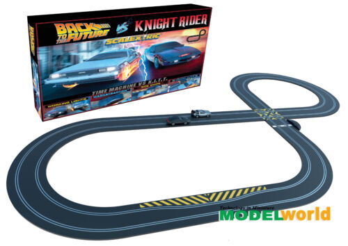 Scalextric Set 1980s TV Back to the Future vs Knight Rider 1:32 C1431M New Boxed - Picture 1 of 6