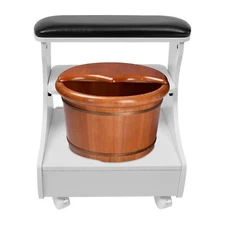 Foot Rest Pedicure Manicure Funiture Footbath Stool with Wheels, Trolley