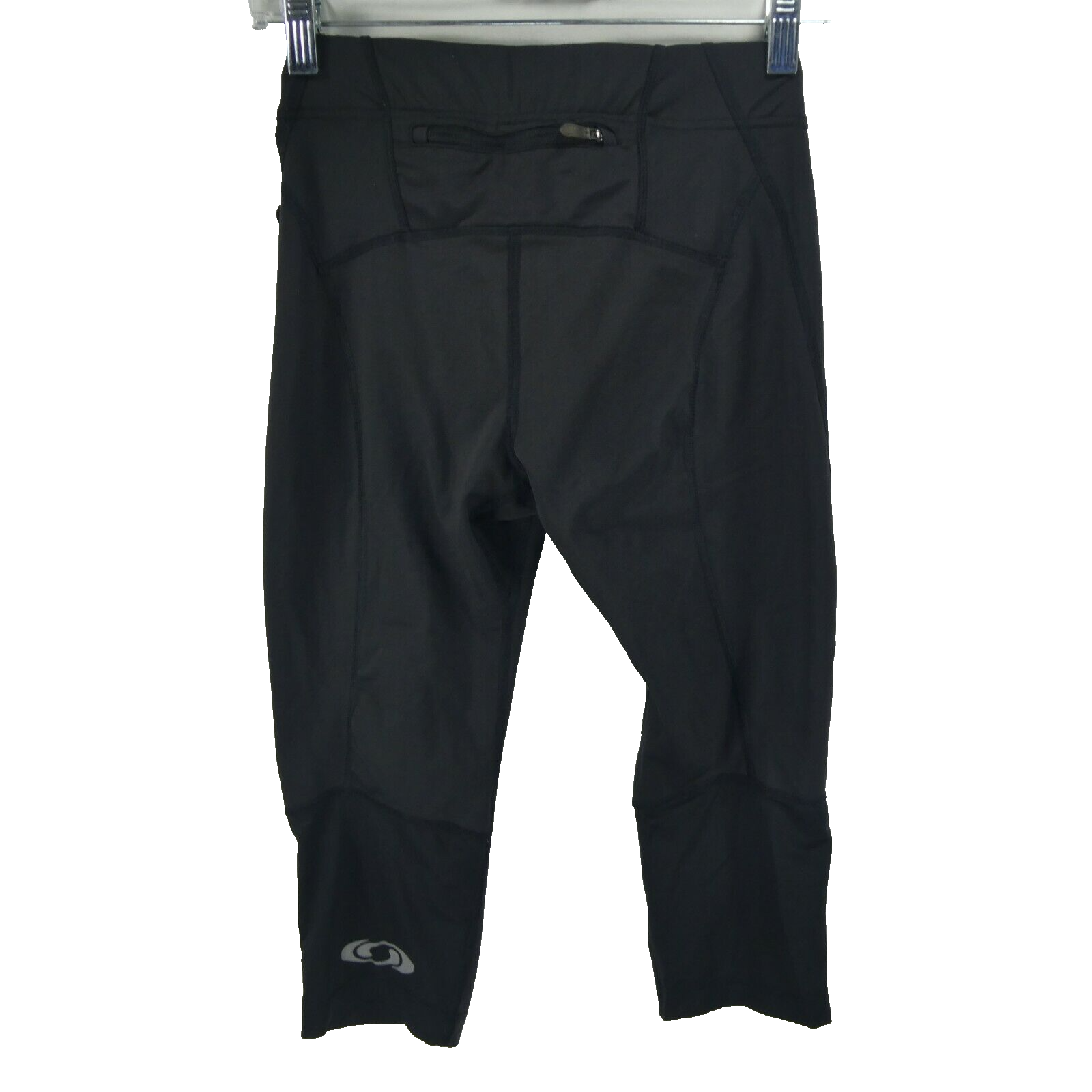 Leggings Salomon donna nero S 24x16 ACTi lite crop con rete elasticizzata pantaloni Capri