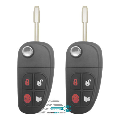 2 New Replacement For 2002-2008 Jaguar X-Type XTYPE Flip Key Fob Key NHVWB1U241
