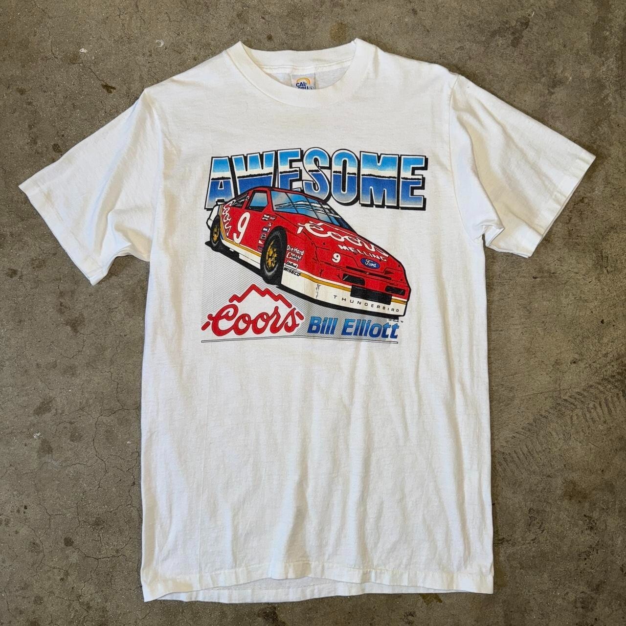 NASCAR Bill Elliott Coors Classic White Short Sleeve Shirt KV34476