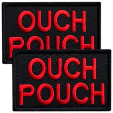 2Pcs Ouch Pouch Patch, Embroidered Medical Ems First Aid Patch