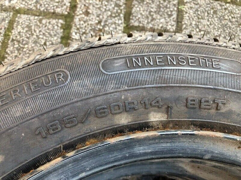 2xkomplette Sommerreifen+Felgen 185/60R14 82T für VW Fox,Polo,Lupo,Seat Ibiza - Bild 3 von 4