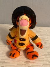 Disney Store Mini Bean Bag Fireman Tigger 9  Plush with tag