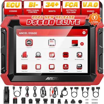 ANCEL DS600 OBD2 Scanner Full Systems Car Diagnostic ECU Coding IMMO Active Test