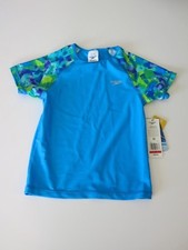 Speedo Brand Girl's XS Turquoise Blue UV Swim Shirt Rash Guard Cover-up