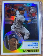 2018 Topps Gary Sanchez 1983 Silver Pack Chrome Baseball Card, NY Yankees #63