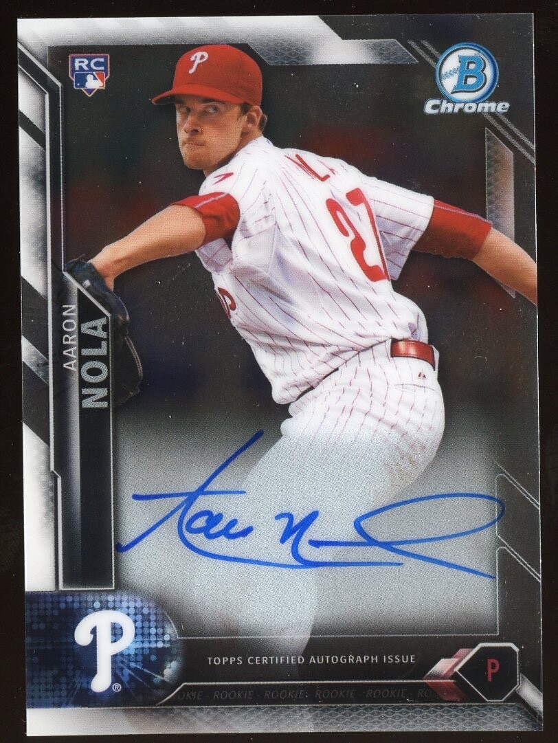 2016 Bowman Chrome Rookie Auto Aaron Nola #CRA-AN Rookie Auto RC