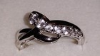 *ELEGANT & SEXY* Kay Jewelers Sterling Silver 8 Lab Created Sapphire Ring (Sz 7) — photo 2