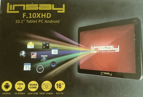 Android Tablet .4 LINSAY F10XHD WiFi 10.1" Quad-Core 8GB - Picture 2 of 2