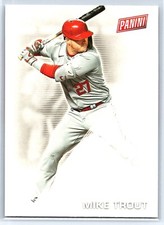 2022 PANINI FATHERS DAY SILVER PACK BASE #21 MIKE TROUT ANGELS