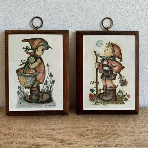 Vintage Hummel Wood Plaque Wall Hangings, Set of 2 eBay
