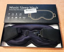 Music Sleep Mask 3D Eye Mask with Headphones in Original Box with Manual