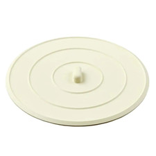 5 In. Rubber Kitchen and Bath Stopper in White
