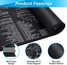 For Glock / AR Gun Bench Mat Cleaning Mat Armorers Bench Mat Gaming Mouse Mat