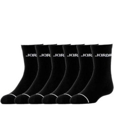 Jordan lightweight Crew Socks 6-pack . Brand New. Kids Size: 5y-7y.