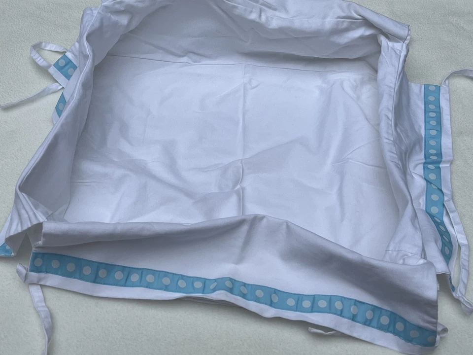 Pottery Barn Teen BLUE MINI DOT RIBBON UNDER BED LINER FOR BASKETS 4” X 15” - Image 2 of 4