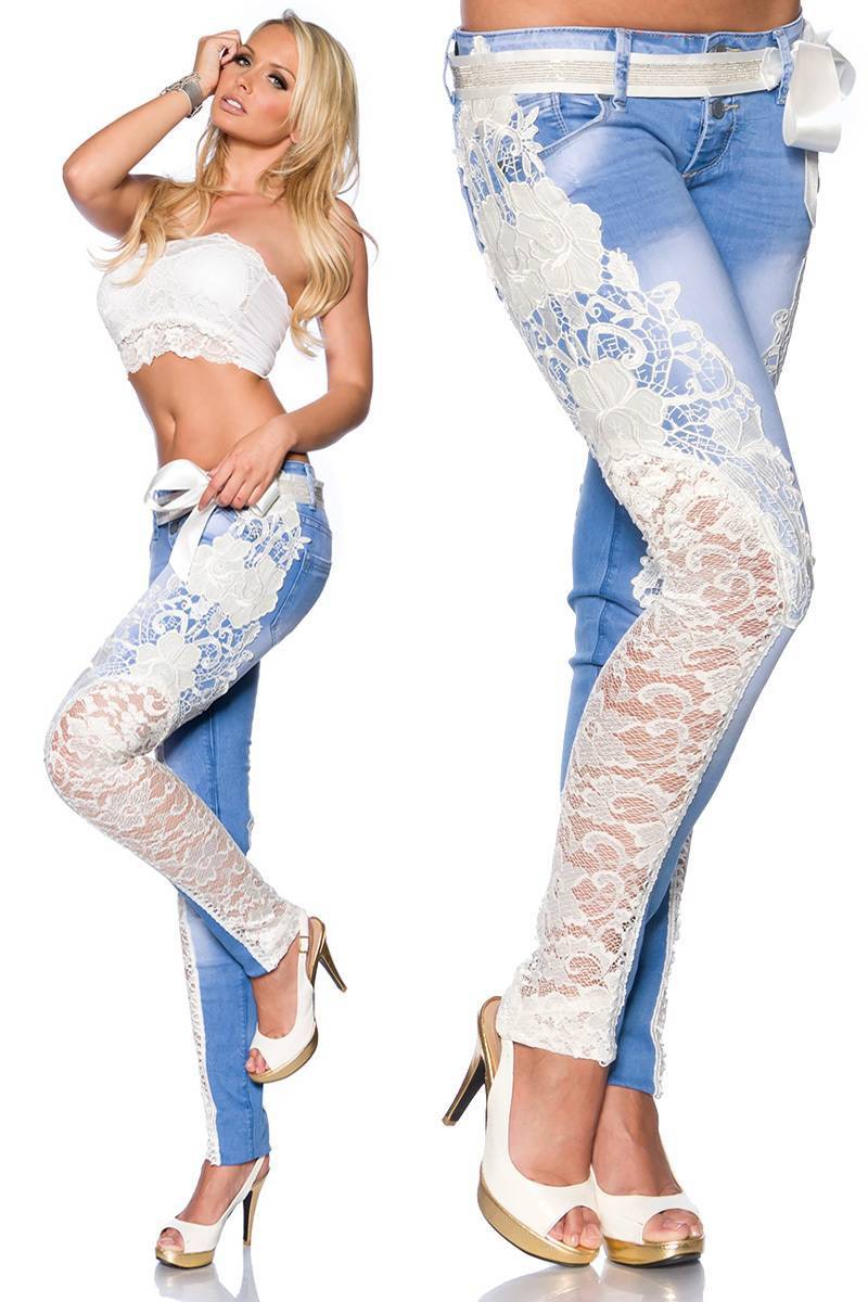 Pantalon Skinny Free People - Dentelle Collée, Super Extensible - Neuf Avec étiquettes - Taille Régulière