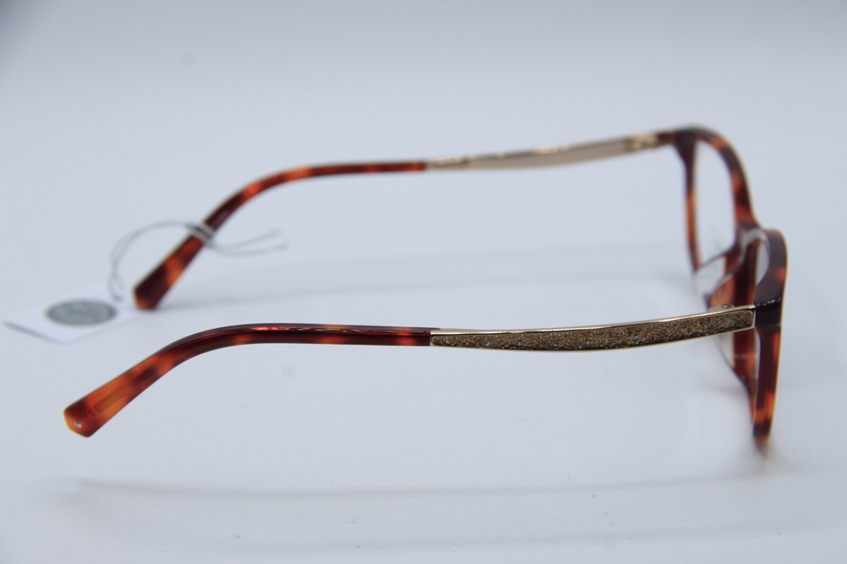 Swarovski SK 5412 052 Havana Tortoise Crystal Eyeglass Frames 54-15-140 NWT SWAROVSKI SK5412 052 Dark Havana Womens Rectangle Eyeglasses  main image 3