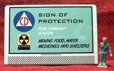 RIFUGIO FALLOUT DIFESA CIVILE #95___CARTELLONE PUBBLICITARIO IN LATTA SCALA O/S