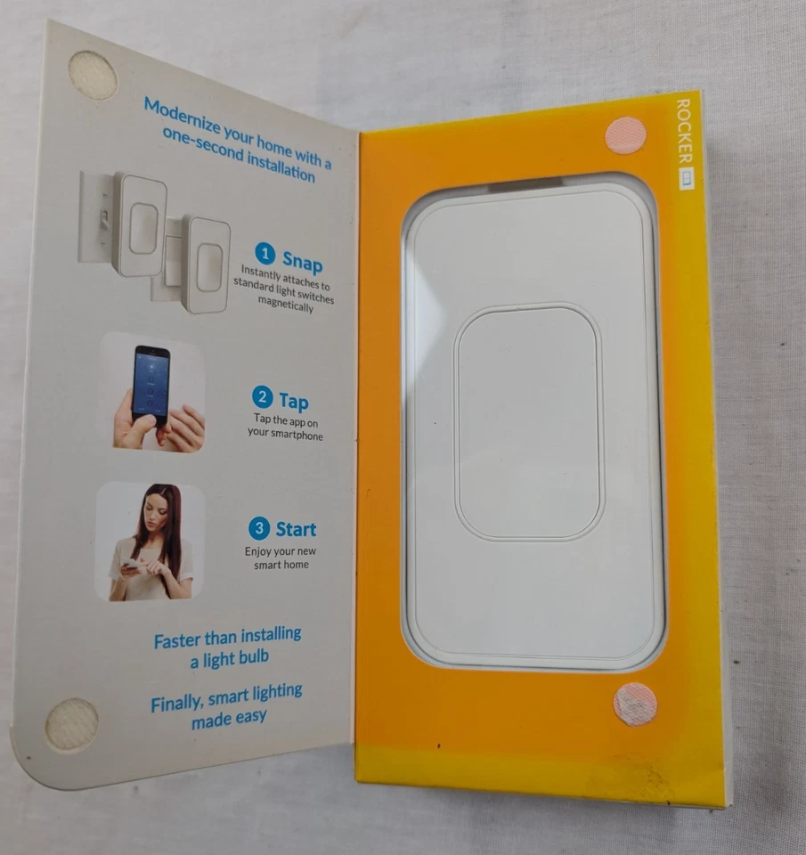 Smart Light Switch | Switchmate RSM001W | Snap-On  One Second Install ROCKER New - Image 2 of 4
