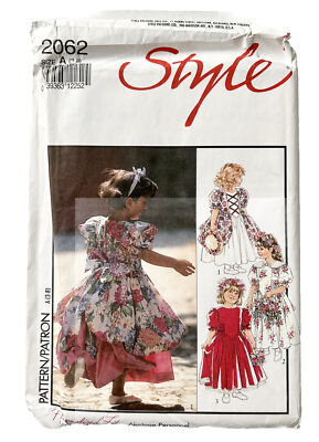 Vintage 1990s UNCUT Style # 2062 Sewing Pattern Child Bridesmaid Dress Size  3-8 | eBay