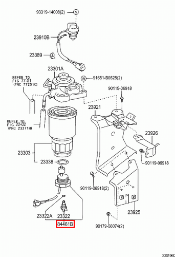 Genuine Toyota LandCruiser 79 78 Series HDJ HZJ Fuel Filter Water Sensor Switch - Picture 12 of 24