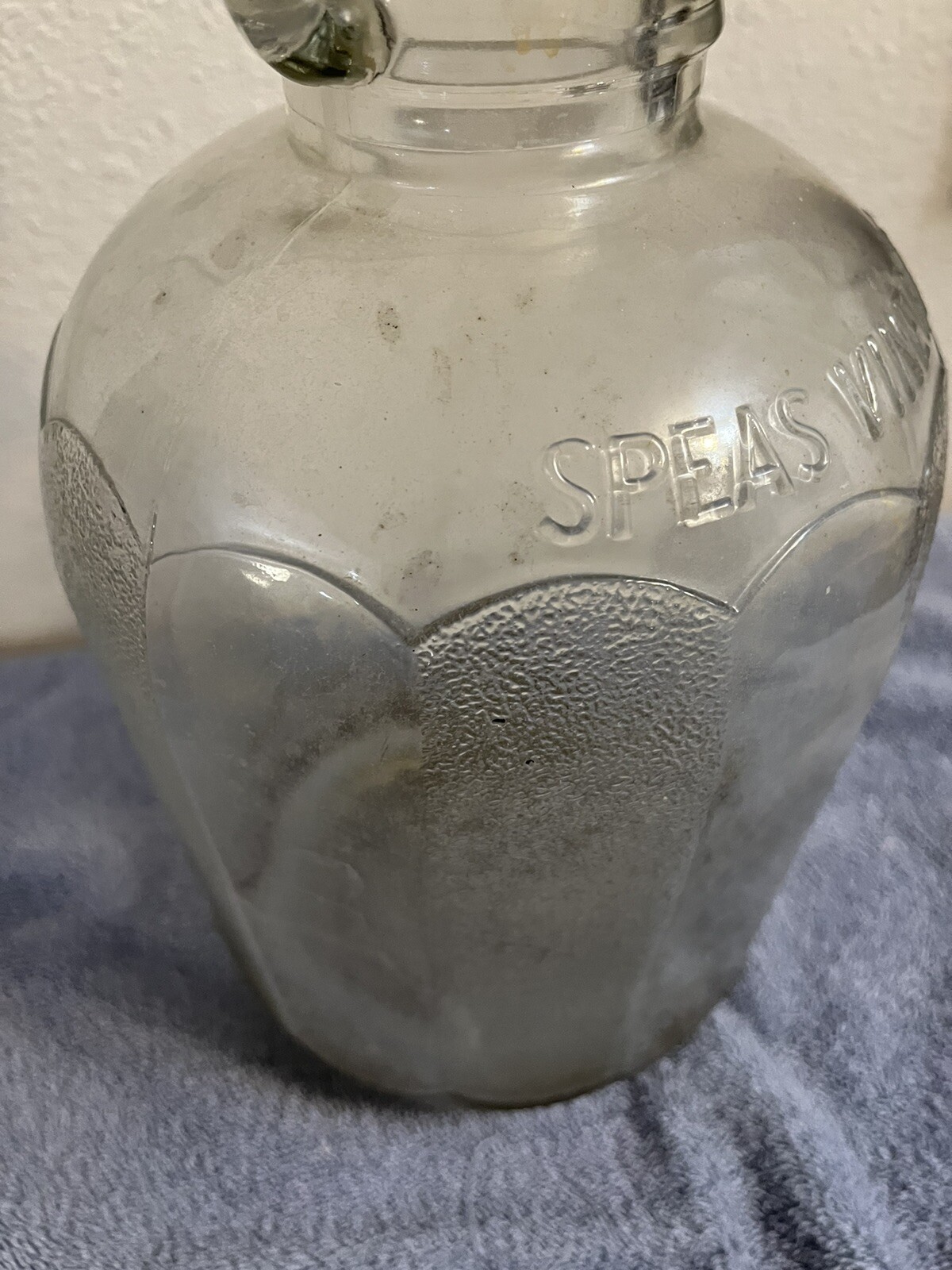 Vintage Speas Vinegar Embossed USAVIT JAR Gallon Jug With Cap
