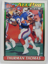 1991 Topps Football All-Pro - #52 Buffalo Bills - THURMAN THOMAS
