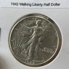 1942 50C Walking Liberty Half Dollar - AU- 51010