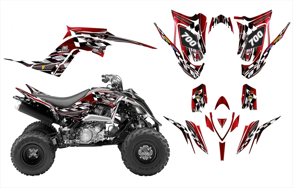 Raptor 700 graphics wrap kit 2013 - 2019 thick durable 24 mil racing vinyl #2500 - Image 2 of 4
